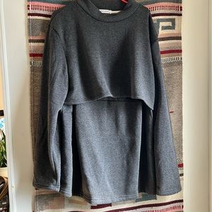 Smallshow nursing sweater, grey, XXL